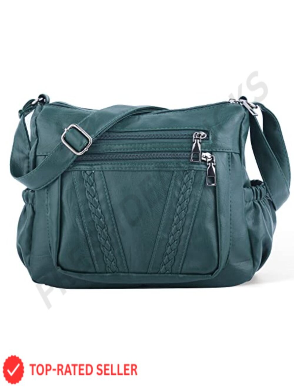 ELDA Crossbody Bags for Women PU Leather Multi Pocket Shoulder Bag